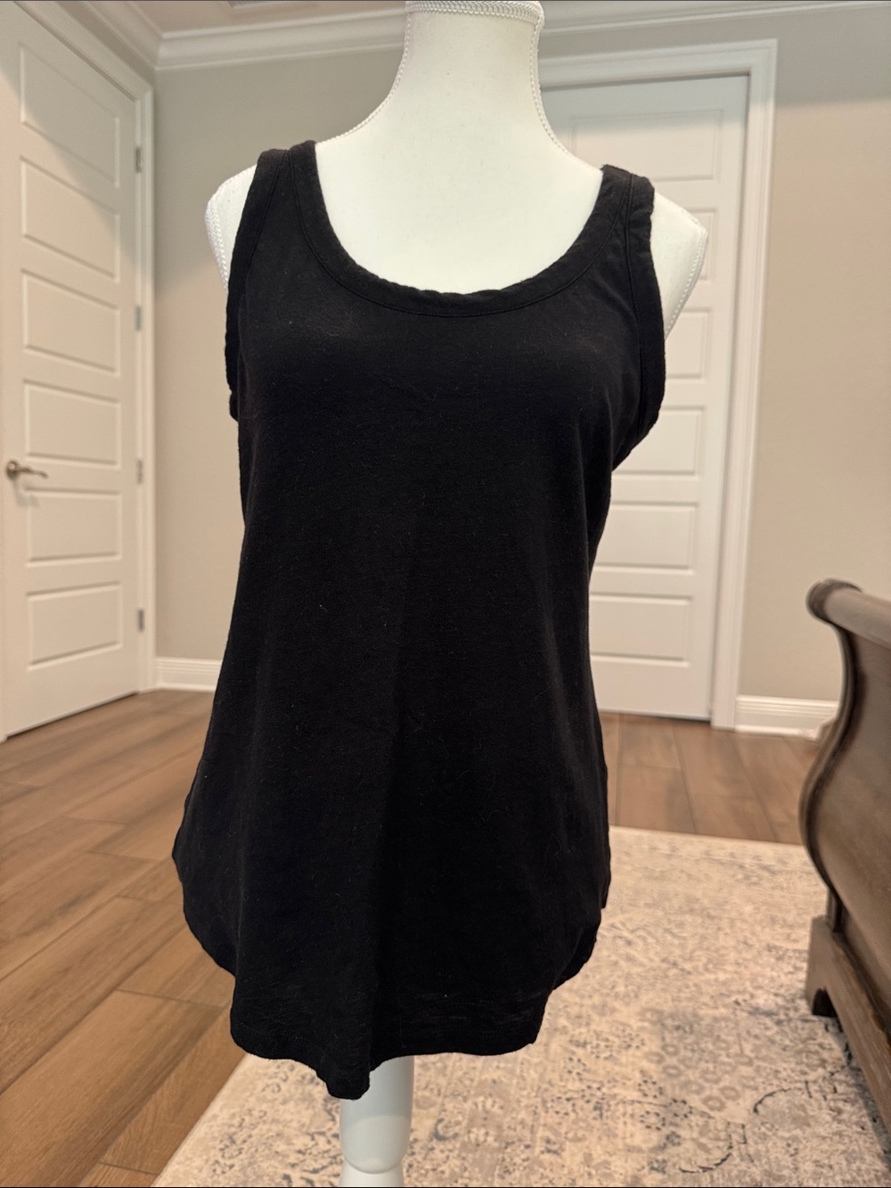 LOFT Black Scoop Neck Tank Top
